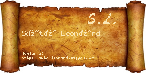 Sütő Leonárd névjegykártya