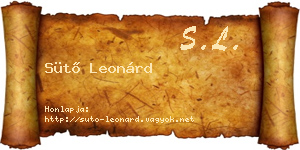 Sütő Leonárd névjegykártya