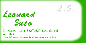 leonard suto business card